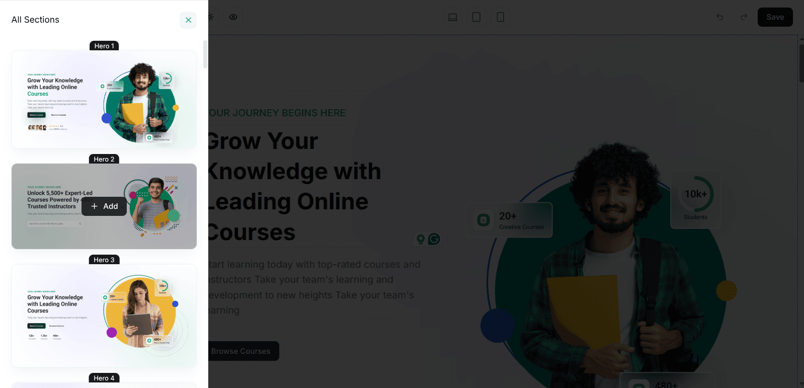 Pre-built Sections - Part 2