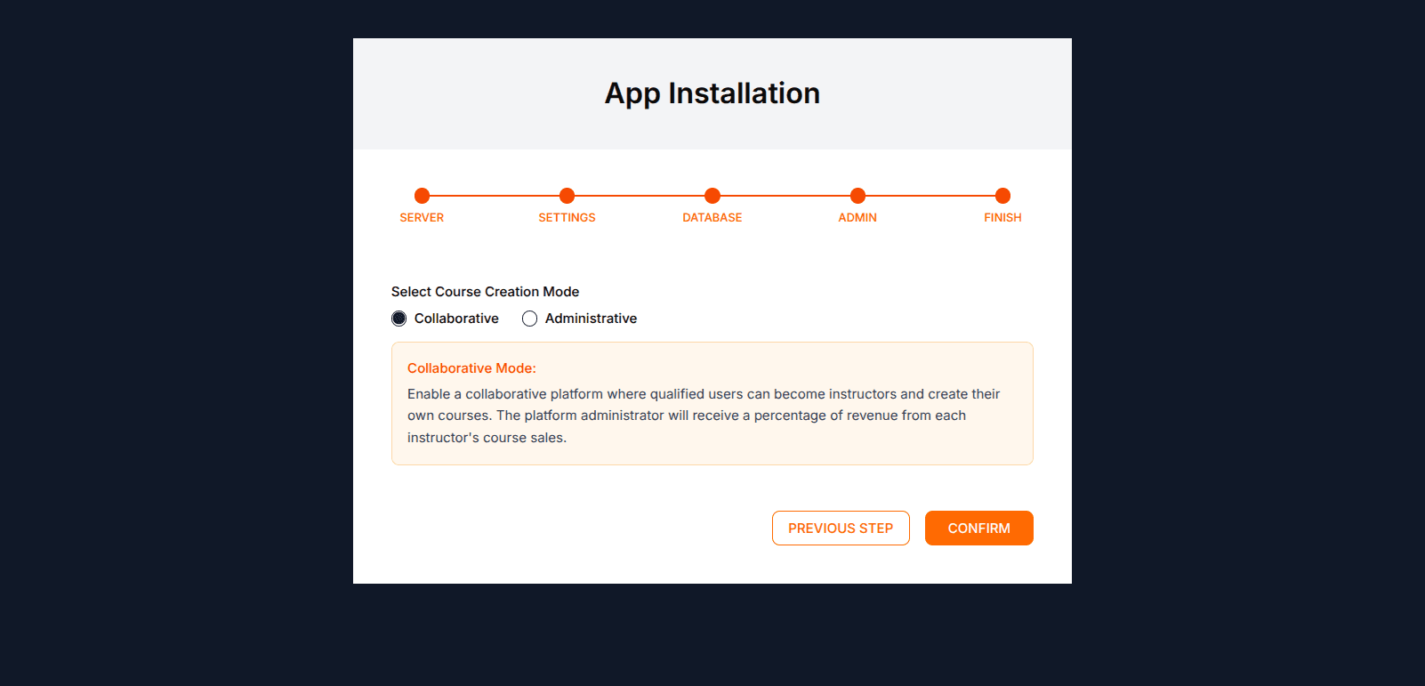 Admin Account Setup