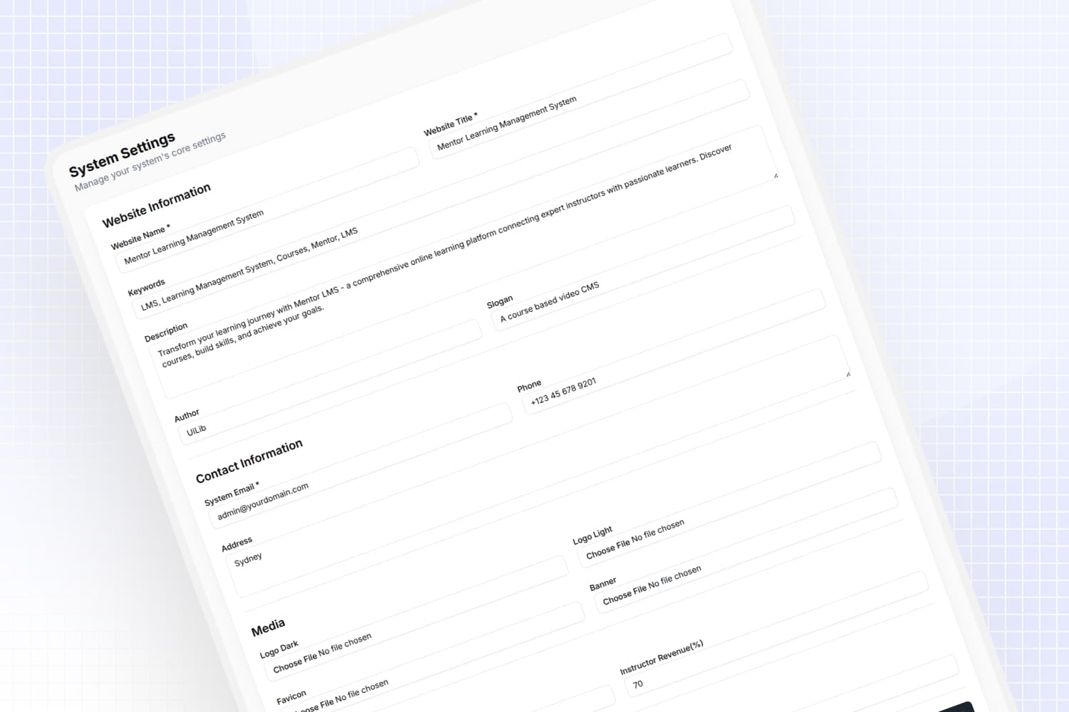 Complete Admin Control Panel