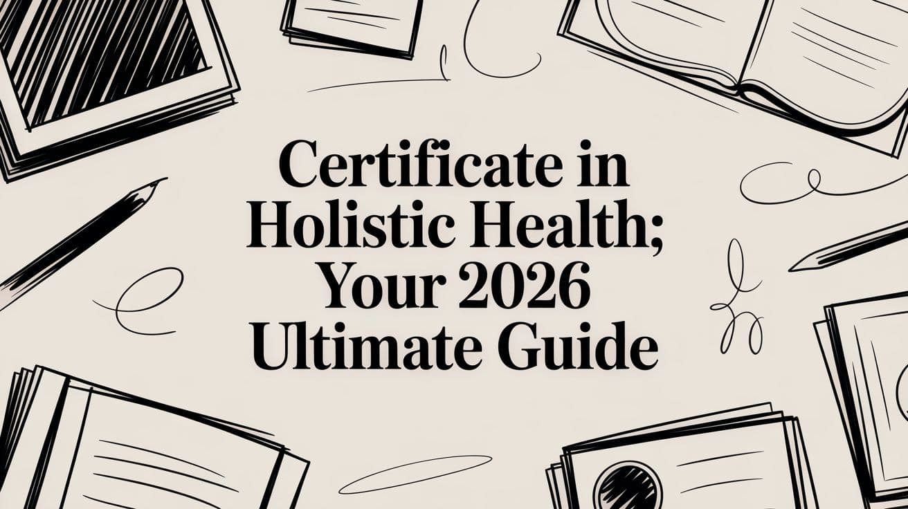 Certificate in Holistic Health: Your 2026 Ultimate Guide