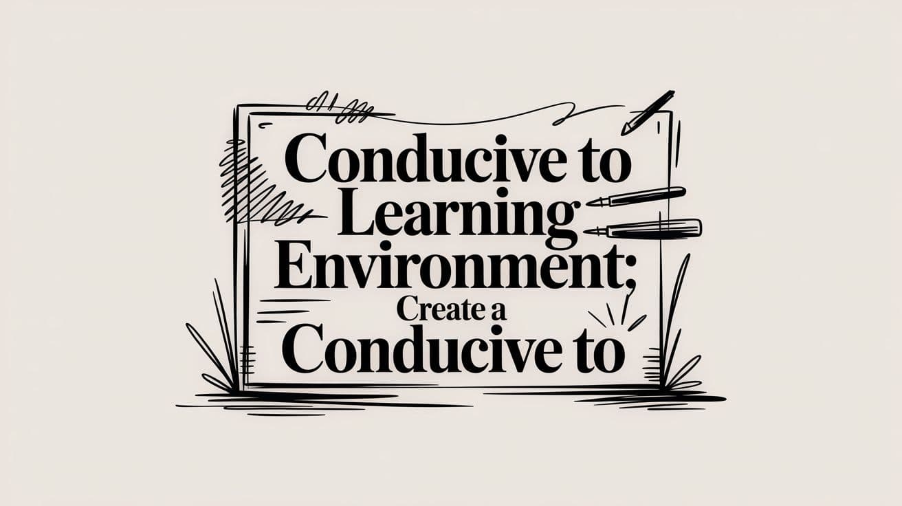 Conducive to Learning Environment: Create a Conducive to
